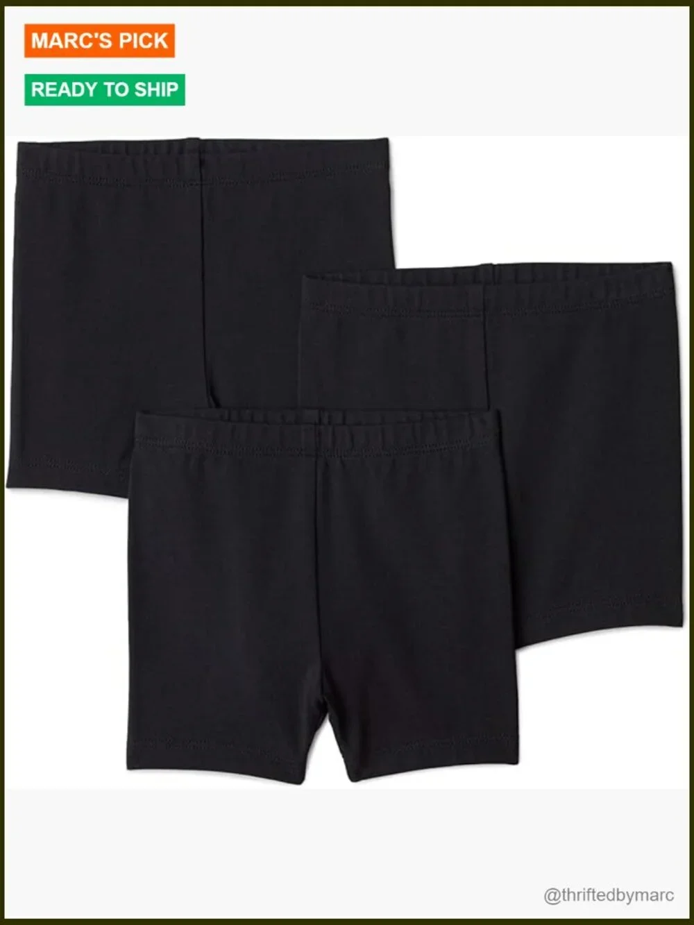 Baby Girls Cotton Bike Shorts 3-Pack Soft Stretch Pull-On
